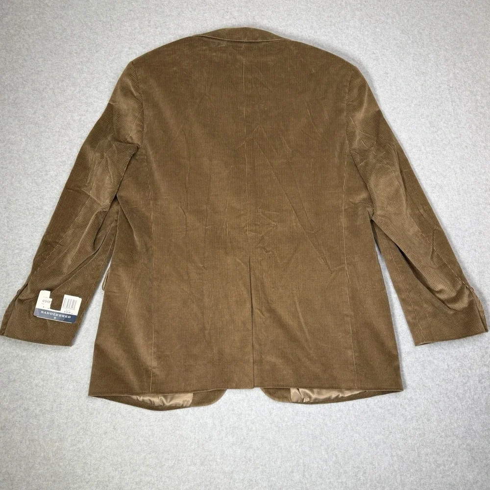 New Saddlebred Brown Corduroy Sport Coat Casual Blazer Men's Size 42 Short NWT